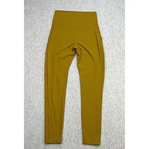 REI Co-op Leggings Womens Small Gold Ribbed Gorpcore Athleisure Hiking Trekking thumbnail 2