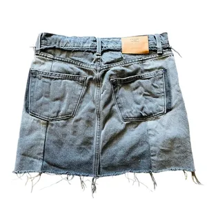 $345‎ FRAME DENIM Nouveau Le Mix Mini Skirt in Ash Mix Distressed Size 25 thumbnail 7