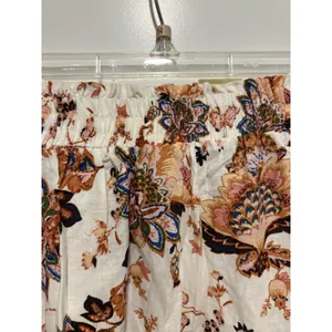 Floral Linen Blend Maxi Skirt Women’s Large Romantic Prairie Cottagecore Modest thumbnail 3