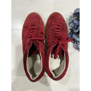 Post Xchange Suede‎ Sneakers Casual Shoes Gum Soles Red Size 38 thumbnail 4