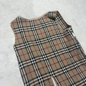 VTG BURBERRYS' 100% Wool Nova Check Plaid Liner Vest Gilet Unisex Insert thumbnail 6