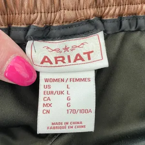 Ariat Womens Brown Faux Leather Western Jogger Pants High Rise Size L‎ 1005037 thumbnail 3