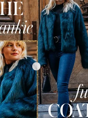 Free People Frankie Faux Fur Jacket Dark Emerald Green Teal Coat Size Medium thumbnail 7