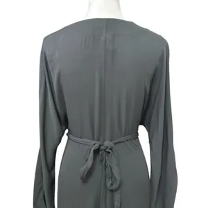 H&M Black Tie Belt Long Sleeve Neck Mini Dress Minimalist Style XS NWOT Office thumbnail 6