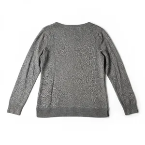 Old Navy Women's Grey Speckled Knit Crew Neck Long Sleeve Sweater‎ Size L thumbnail 2