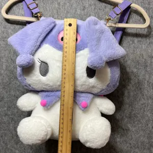 Sanrio Kuromi Plush Backpack Shoulder Bag Plushie Kawaii Purple White‎ thumbnail 3