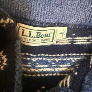 Vintage L.L.Bean Nordic Fair Isle Wool Sweater Made in USA Women’s M thumbnail 7