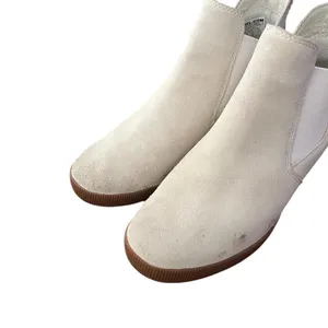 Sorel Boots Women's Size 8.5 White Suede Chelsea Wedge Ankle Booties Minimalist thumbnail 10