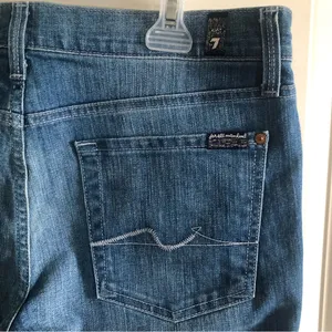 7 For All Mankind 7FAM Women Jeans Size 32 Blue Straight Leg thumbnail 7