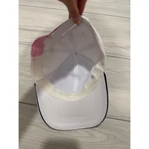 Fabbie Baddie White Baseball Cap Teal Graphic Adjustable Hat Stain thumbnail 2