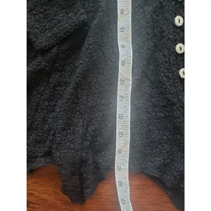 Free People Black Janey Lace Sheer Top Size S Boho Chic Dainty Fairy Festival thumbnail 5