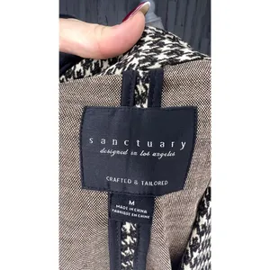 Sanctuary Women's Blazer Medium Multicolor‎ Mini Houndstooth One-Button Tailored thumbnail 8