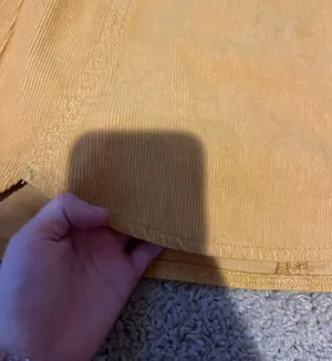 Yellow suede scallop mini skirt never worn thumbnail 3