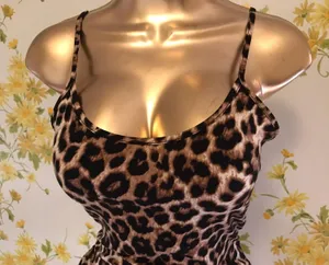 Leopard print bodycon midi dress size M Multi Size M thumbnail 4