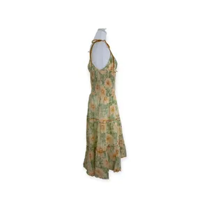 Free People NWT Green 100% Cotton Midi Dress Size XL Made In India thumbnail 5