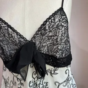 Victoria's Secret Vintage Gold Lace Babydoll Floral‎ Mini Sheer Slip Dress Sz M thumbnail 4