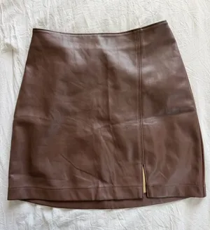 Hollister Brown‎ Faux Leather Mini Skirt thumbnail 1