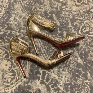 Colour Cherie Gold And Clear Women's Stiletto Heeled Sandals Size 37 thumbnail 3