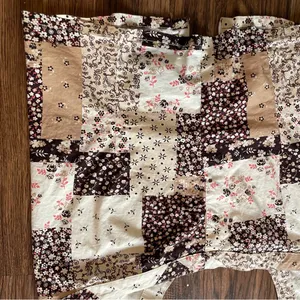 Y2K Halter One Shoulder Bandana Patchwork Top Sz XL White thumbnail 6