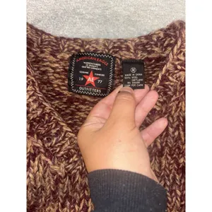 vintage y2k american eagle wool sweater womens cropped‎ brown medium thumbnail 4