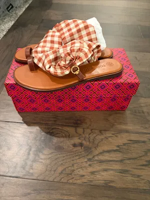 New in Box Tory Burch Selby Scarf Sandal Sz 8 thumbnail 8