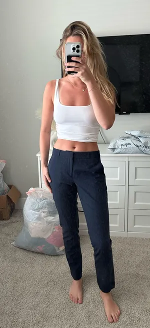 Banana Republic Low Waisted Navy Trousers thumbnail 2