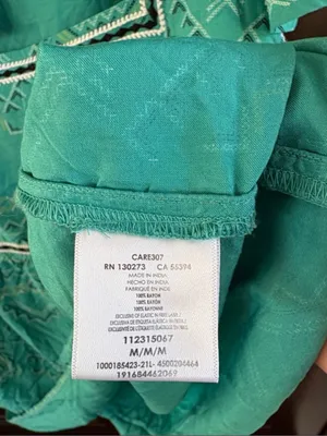 NWT Wrangler Retro Square Neck Aztec Print Top Teal Size Medium thumbnail 7