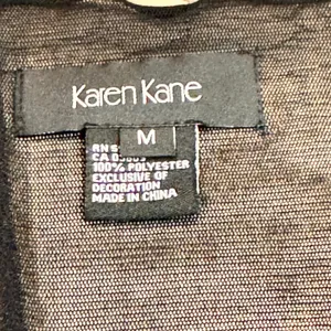 NWT Karen Kane‎ Purple Haze Black Mesh Long Sleeve Embroidered Top Medium M thumbnail 3