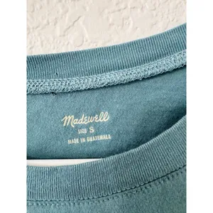 Madewell Teal Blue Essential Crewneck T-Shirt Size Small thumbnail 3