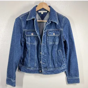 Vtg. 2003 Tommy Hilfiger Denim Jean Jacket Classic Blue Cotton Button‎ Up Medium thumbnail 1