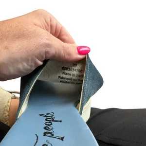 Free People - Zoe Platform Vintage Heels Blue Suede Size 39 (US 8.5–9) thumbnail 8
