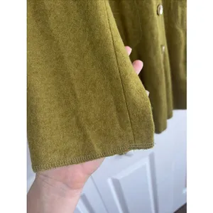 Bella Blue Longline Button Cardigan Womens Size S/M Olive Wool Blend Lagenlook thumbnail 2