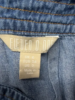 Eleven.O.One Wide-Leg High-Waist Flare Pants in Light Blue thumbnail 7