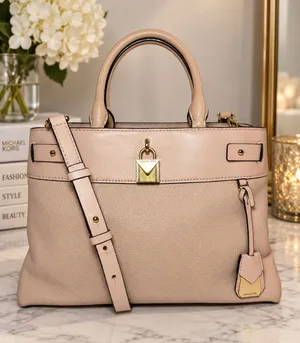 Michael Kors Blush Pink Leather 2-Way Satchel Crossbody Bag AV-1807 thumbnail 1
