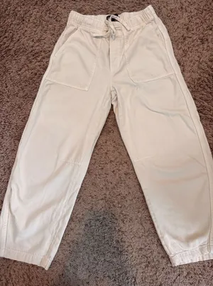 GAP Denim‎ Cream Pull-On Barrel Utility Pants XS thumbnail 1