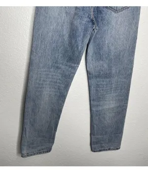 Princess Polly HOLLY ASYMMETRIC STRAIGHT LEG JEAN LIGHT WASH DENIM LOWER IMPACT thumbnail 15