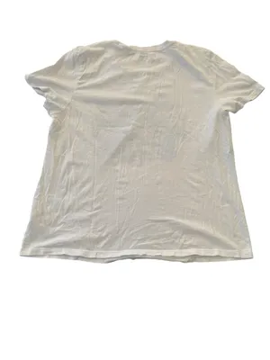 kate spade XL White blue peacock embellished Short Sleeve Tee casual lux Rio thumbnail 10