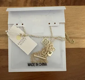 NWT Kendra Scott Jamie Gold Tone Crystal Necklace thumbnail 4