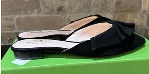 Kate Spade New York BLACK Suede Women's Fayrn‎ Point Toe Mules Size 6.5 thumbnail 1