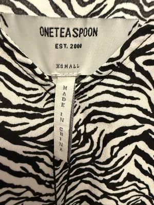 OneTeaspoon Interference Zebra Print Peplum Cami Tank NWT XS Y2K thumbnail 4
