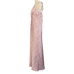 PRINCESS POLLY The Veronica Satin Floral Midi Dress Spaghetti Strap V Neck Sz 10 thumbnail 9