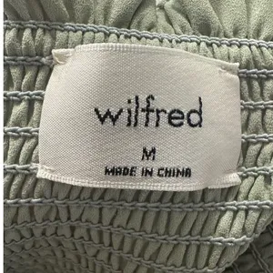 Aritzia Wilfred Catamaran Mini Dress Smocked Gray Medium‎ thumbnail 6