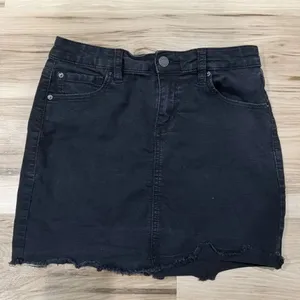 Garage Black Cutoff Jean Mini Skirt Women’s Medium thumbnail 1