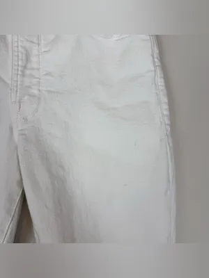 Good American Good Straight High Rise Raw Hem White Jeans Size 4/27‎ thumbnail 7