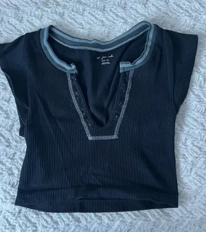 Black Ribbed Urban Outfitters Top thumbnail 1