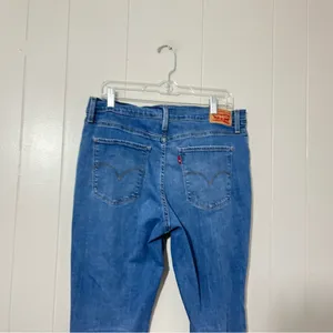 Levi’s 724 High Rise Straight Jeans Women’s Size 33 Distressed Blue Denim thumbnail 7