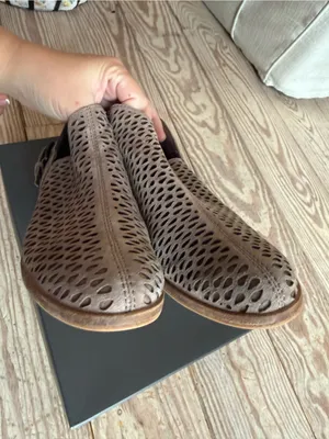 Vince Camuto Perforated Suede Booties Size 6.5 thumbnail 3