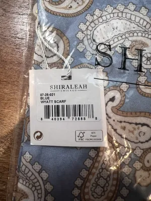 Shiraleah Chicago Wyatt Scarf Blue Paisley Woven Square Scarf Womens 07-28-021 thumbnail 5