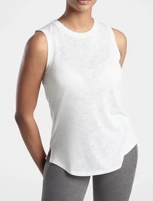 Athleta White Breezy Tank Top  thumbnail 1