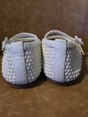 Zara White Woven Mary Jane Flats for women thumbnail 4